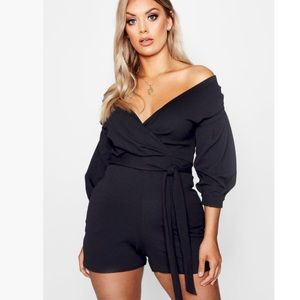 Plus Black Romper
